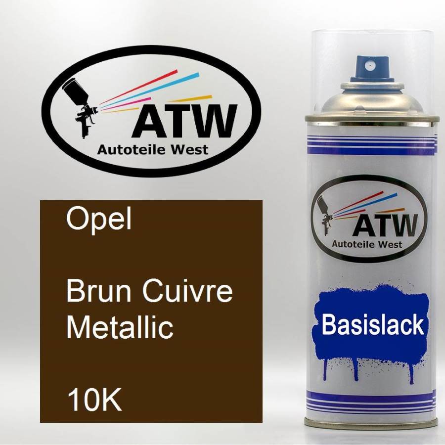 Opel, Brun Cuivre Metallic, 10K: 400ml Sprühdose, von ATW Autoteile West.